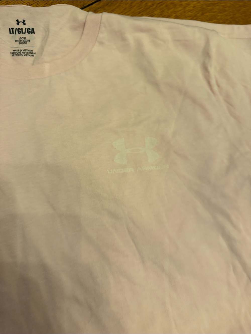 Under Armour Light Pink Short Sleeve Logo Tee